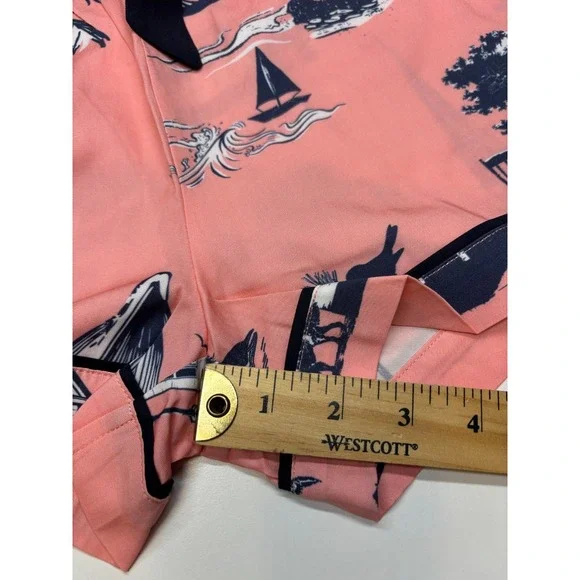 Katie Kime Pajama Set XXS Pink Charleston SC Toile Woven NWOT 2 Piece